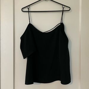 Fun Black One Shoulder Top, Size M